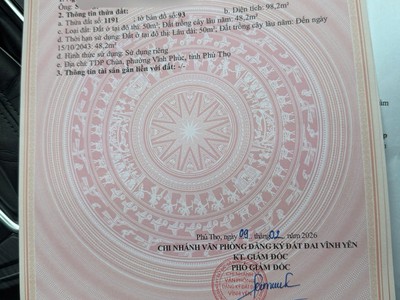 Bán lô đất hai mặt thoáng xóm Chùa, Định Trung, Vĩnh Yên, Vĩnh Phúc 5