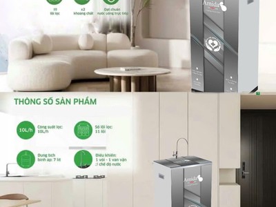 Máy lọc nước RO cao cấp tích hợp lõi Ion kiềm AMTK-10S tốt cho sức khỏe 0