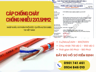 Dây cáp chống cháy chống nhiễu 2x1.5 Altek Kabel sẵn Long An, An Giang, Đồng Tháp 3