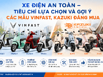 Xe điện an toàn   Tiêu chí lựa chọn và gợi ý các mẫu VinFast, Kazuki đáng mua 0