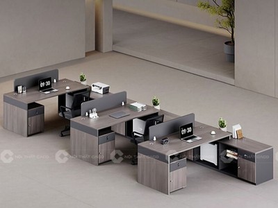 Bàn Làm Việc Nhân Viên Gọn Gàng, Hiện Đại 0