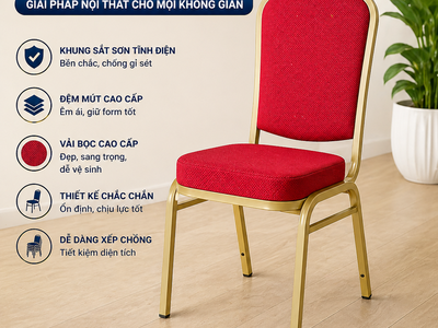 Bàn ghế nhà hàng tiệc cưới,ghế sắt sự kiện, ghế dựa hội trường,phòng họp 4