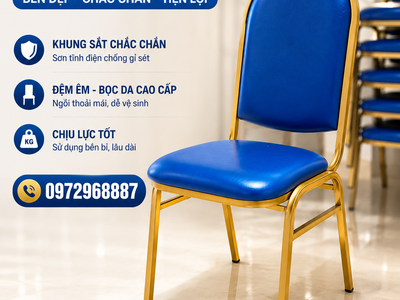 Bàn ghế nhà hàng tiệc cưới,ghế sắt sự kiện, ghế dựa hội trường,phòng họp 7