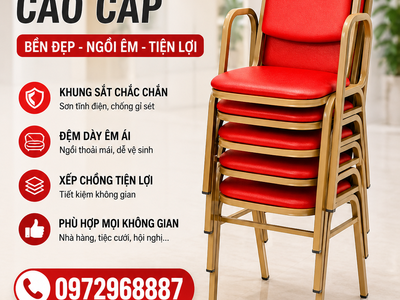 Bàn ghế nhà hàng tiệc cưới,ghế sắt sự kiện, ghế dựa hội trường,phòng họp 9