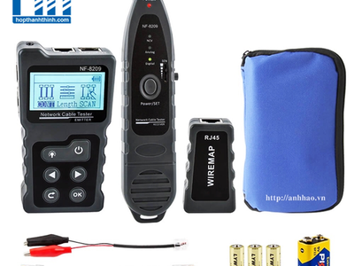 Bộ Test Dây, Đo Chiều Dài Dây, Dò Dây, PoE Có Màn Hình LCD: cáp mạng NF-8209 0