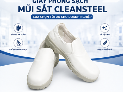 Giày phòng sạch mũi sắt CLEANSTEEL Bảo vệ an toàn, nâng tầm hiệu suất 0
