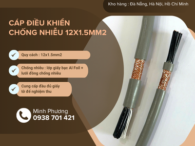 Cáp điều khiển chống nhiễu 12x1.5mm  chính hãng   Sẵn kho Đà Nẵng, Hồ Chí Minh 1