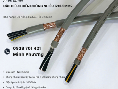 Cáp điều khiển chống nhiễu 12x1.5mm  chính hãng   Sẵn kho Đà Nẵng, Hồ Chí Minh 2
