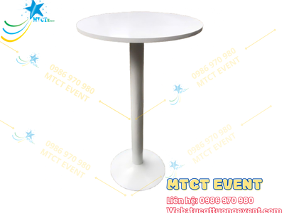 Cho Thuê Bàn Bar Trắng Không Khăn 2