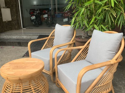 Ghế sofa đơn mây nệm dày 4