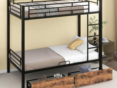 Giường tầng sắt 1m x 2m thiết kế thông minh, nhân đôi tiện nghi cho nhà nhỏ 0