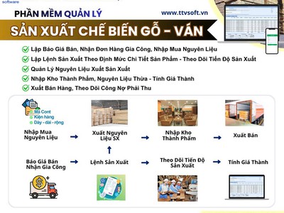 Phần mềm quản lý sản xuất chế biến ngành gỗ - ván 0