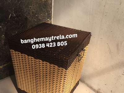 Giỏ vuông nhựa giả mây đựng đồ 5