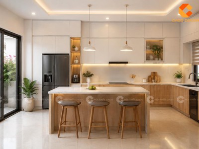 Bảng Giá Tủ Bếp Gỗ An Cường Mới Nhất Cho Gia Đình 1