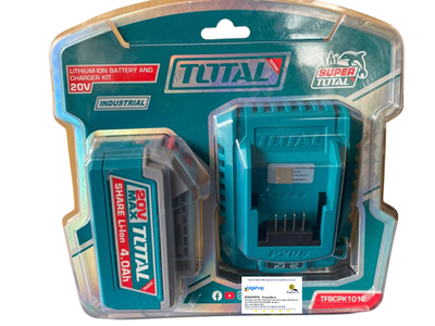 Bộ 1 Pin 4.0Ah Và 1 Sạc Dùng Pin 20V TOTAL TFBCPK1012 0