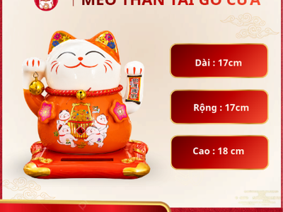 Mèo Thần Tài 30cm Mẫu Trang Trí Nổi Bật Cho Cửa Hàng Và Không Gian Kinh Doanh 0