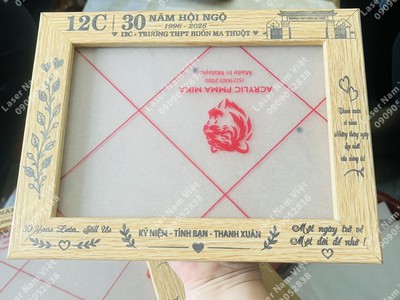 Khung gỗ khắc laser theo yêu cầu - Lưu giữ khoảnh khắc, trao gửi kỉ niệm 0