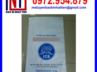 Chuyên cung cấp bao PP đựng nước đá, bao PP trắng đựng nước đá 0