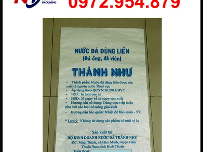 Chuyên cung cấp bao PP đựng nước đá, bao PP trắng đựng nước đá 8