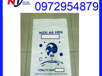 Chuyên cung cấp bao PP đựng nước đá, bao PP trắng đựng nước đá 9