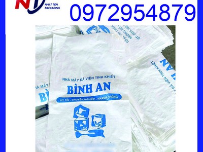 Chuyên cung cấp bao PP đựng nước đá, bao PP trắng đựng nước đá 10