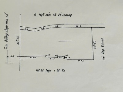 Mặt đường Miếu Hai Xã gần hồ ông Báo - 388m2 - ngang 11,45m - 1 tầng - lô góc - giá bán 120 tr/m2 0
