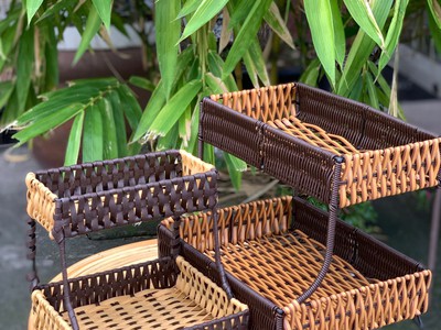 Khay để đồ mây nhựa 0