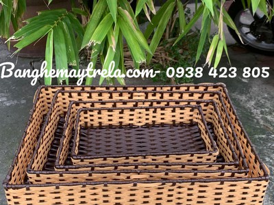 Khay để đồ mây nhựa 2