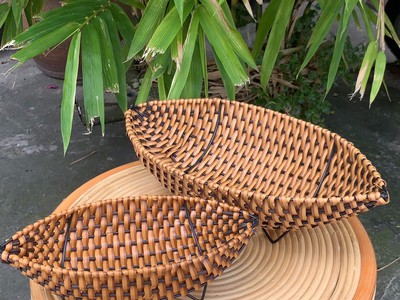 Khay để đồ mây nhựa 3