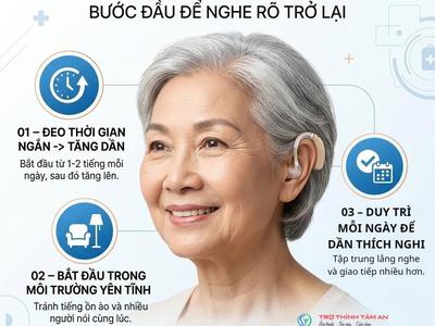 Tập làm quen với máy trợ thính - khởi đầu để nghe rõ âm thanh 0