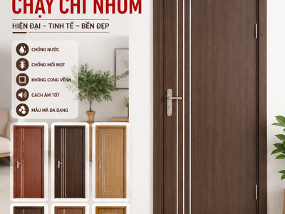 Cửa Composite chạy chỉ nhôm - Đơn giản mà đăng cấp 0