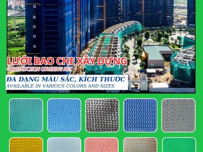Lưới bao che, lưới an toàn xây dựng, luới chắn bụi công trình 3