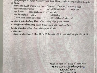Bán nhà mặt tiền 123b Đội Cung, Phường 11, Quận 11, HCM 1
