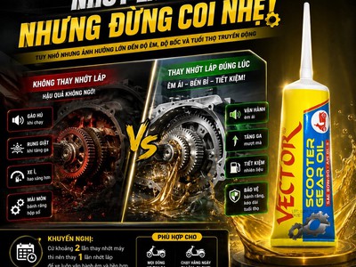 Nhớt láp VECTOR, dầu hộp số cho xe tay ga- Giá tốt, giao hàng nhanh tại HCM 2