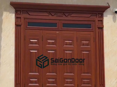 Cửa sổ thép vân gỗ saigondoor 0