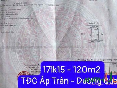 Cần bán duy nhất 1 lô TĐC Áp Tràn, Phường Thủy Nguyên, TP Hải Phòng 0