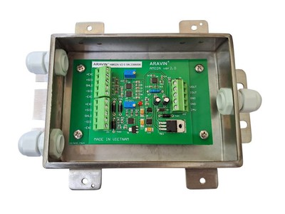 Bộ khuếch đại tín hiệu Load Cell AM02A IP66 0 10V, 4 20mA Aravin 0