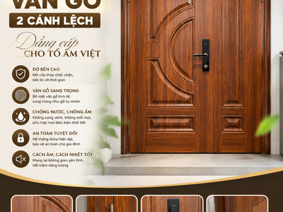 Cửa Thép Vân Gỗ 2 Cánh Lệch Sự lựa chọn hoàn hảo dành cho những gia chủ yêu thích vẻ đẹp tinh tế, 0