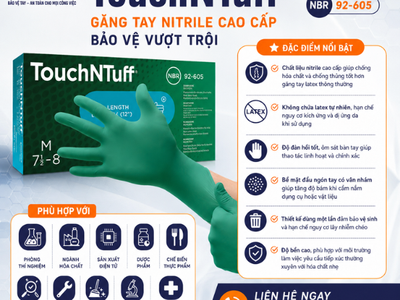 Găng Tay Nitrile Ansell TouchNTuff 92-605 0