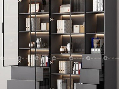 Tủ Hồ Sơ Gỗ Công Nghiệp Hiện Đại Cho Văn Phòng 1
