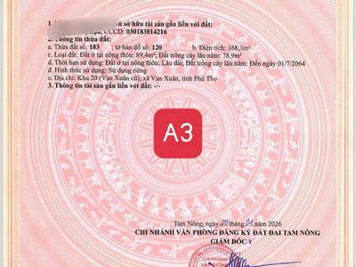 Bán lô đất tại xã vạn xuân, tỉnh phú thọ 3