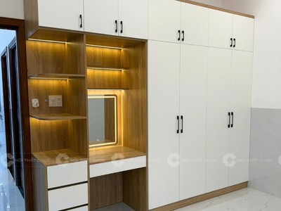 Tủ Quần Áo Gỗ Công Nghiệp Kết Hợp Bàn Trang Điểm 1