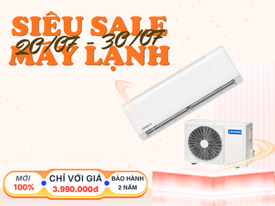HOT SALE 20/7 - 30/7 - Mua máy lạnh mới 100 chỉ cần 3.990k, bao công lắp đặt nội thành HCM 0