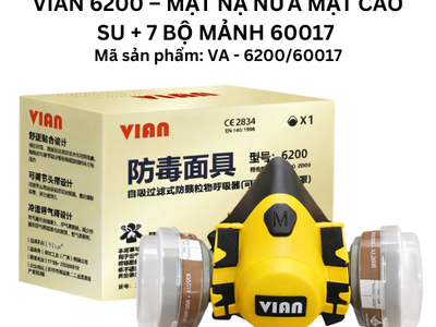 VIAN 6200 Mặt nạ nửa mặt cao su 7 bộ mảnh 60017 0