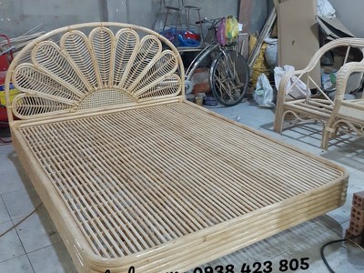 Giường ngủ mây tre đan hiện đại 2