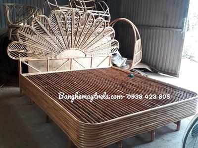 Giường ngủ mây tre đan hiện đại 4