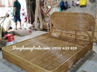 Giường ngủ mây tre đan hiện đại 5