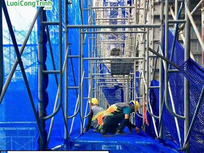 Lướ an toàn cản vật rơi, Lướ an toàn thi công nhà thép 2