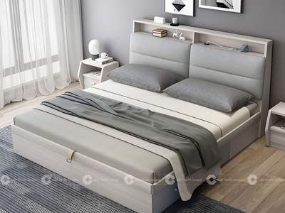 Giường Hộp Bọc Nệm Có Hộc Kéo Hiện Đại 1