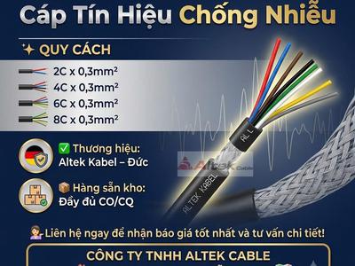 Dây cáp tín hiệu chống nhiễu tiết diện 0.3mm - 4 lõi 0